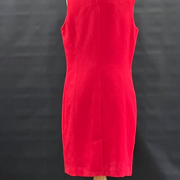 Laura Scott.  Fitted Red Damask Dress - Picture 3 of 8